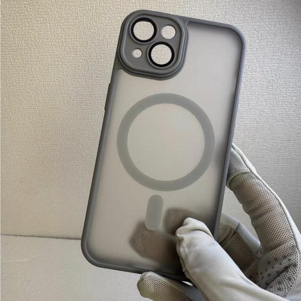 Matte Frosted Magnetic iPhone Case in Gray